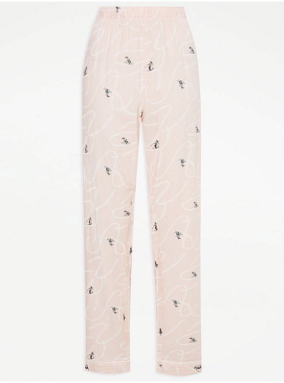 Pink Skier Shirt Pyjama Set