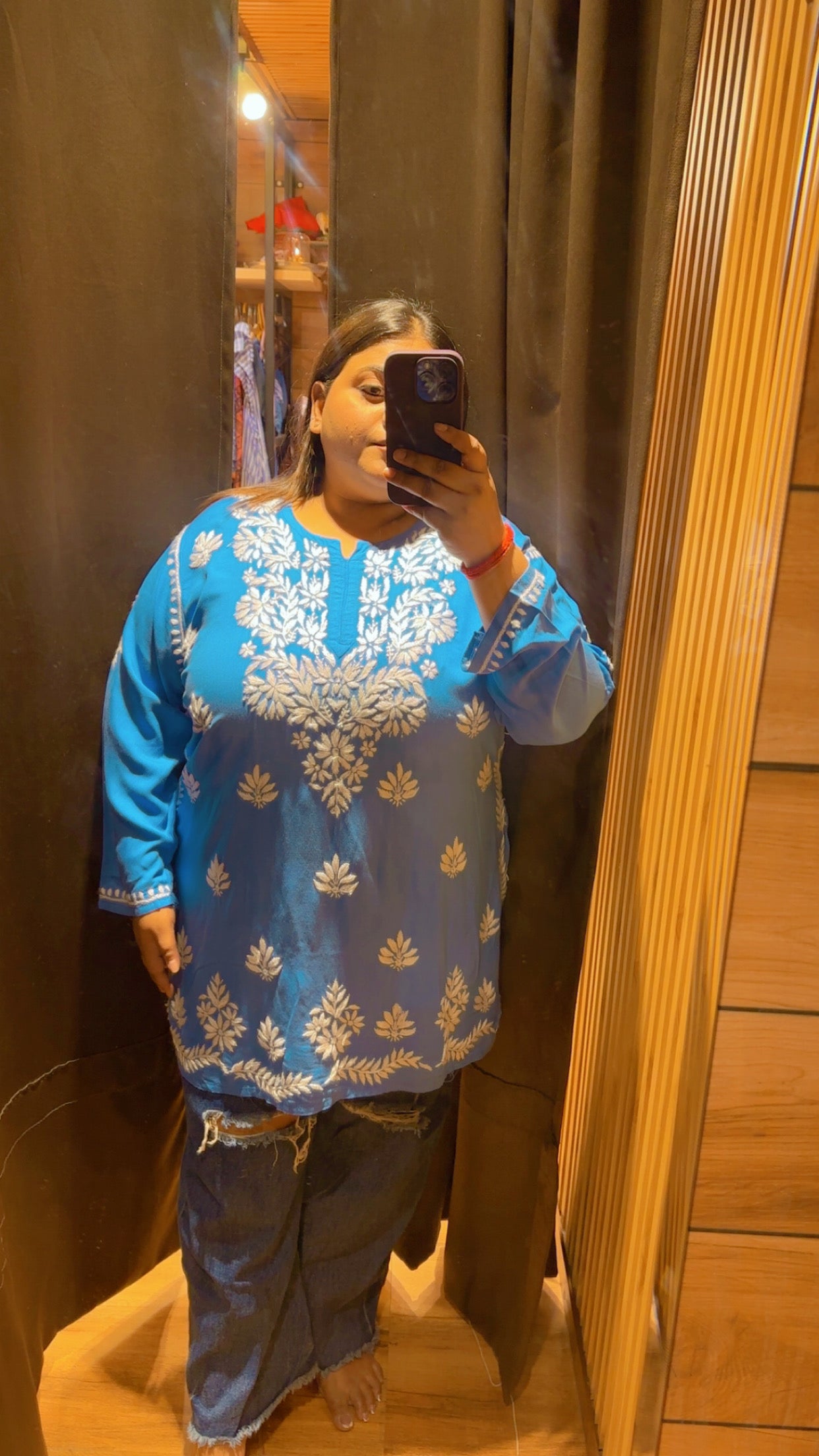 CHIKANKARI SHORT KURTIS