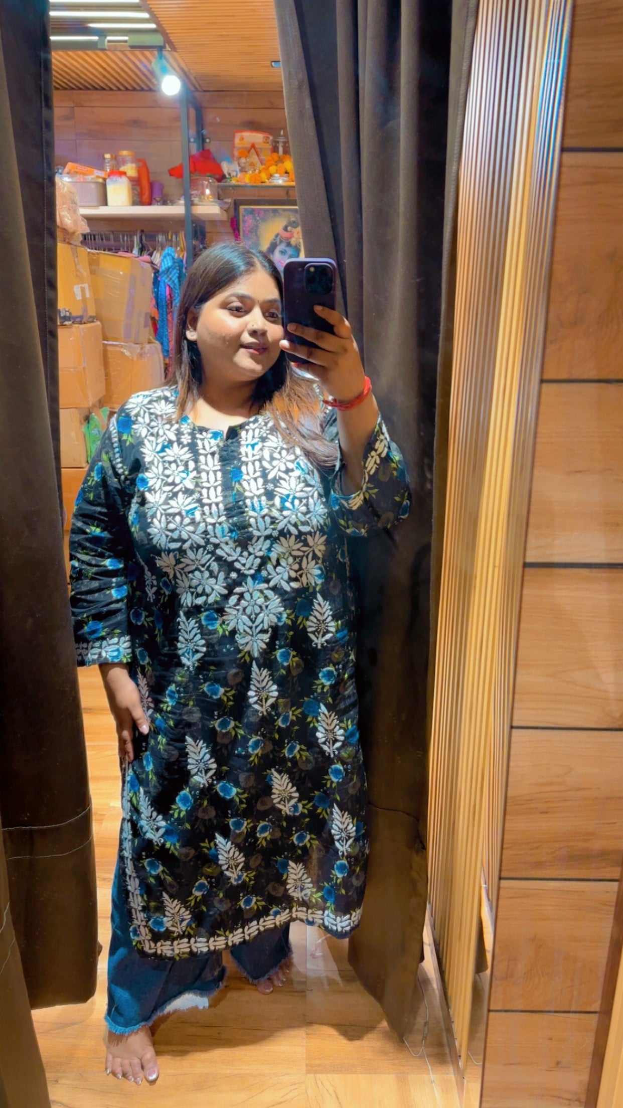LONG CHIKANKARI KURTIS