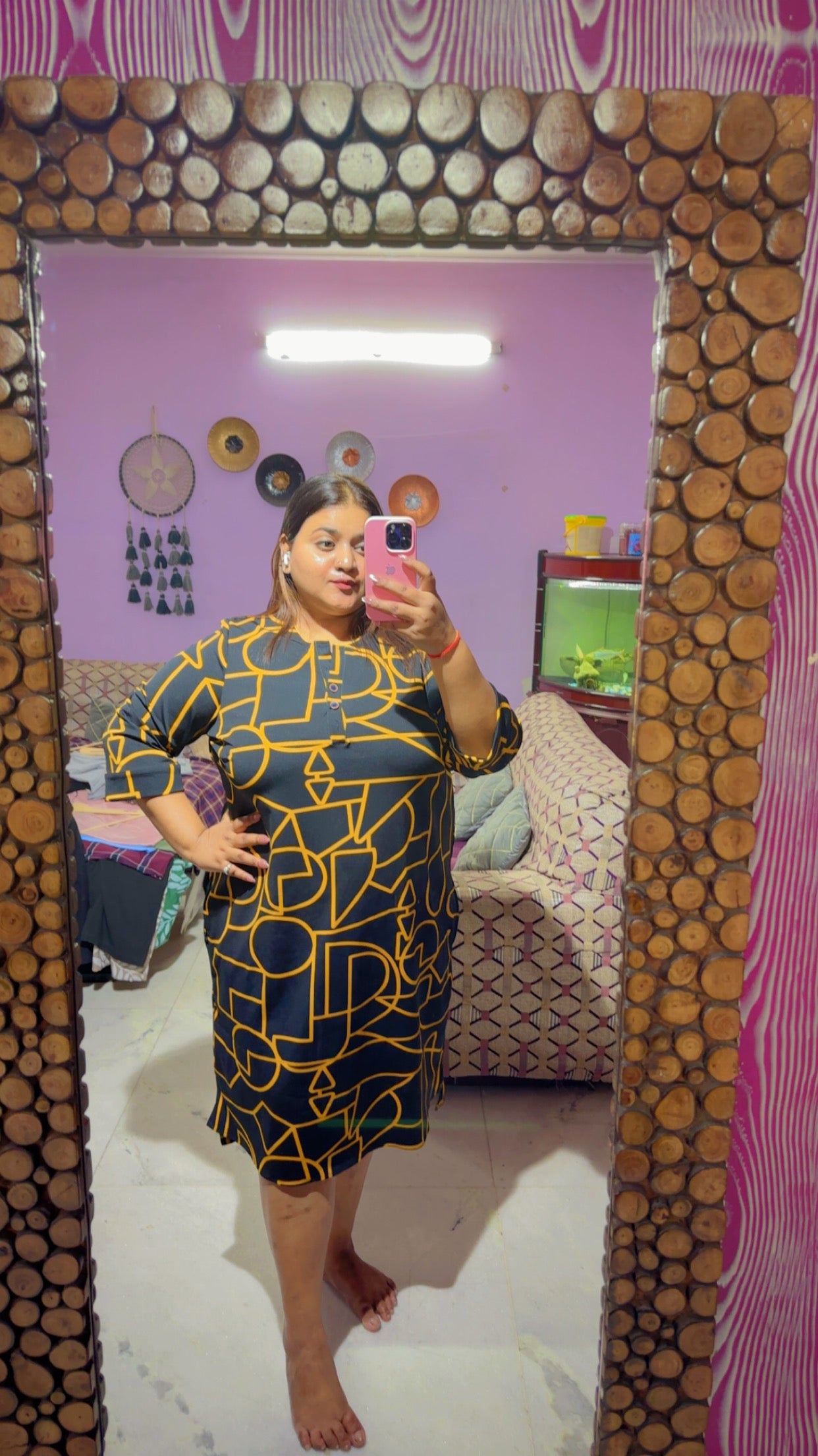 ABSTRACT PRINT DRESS