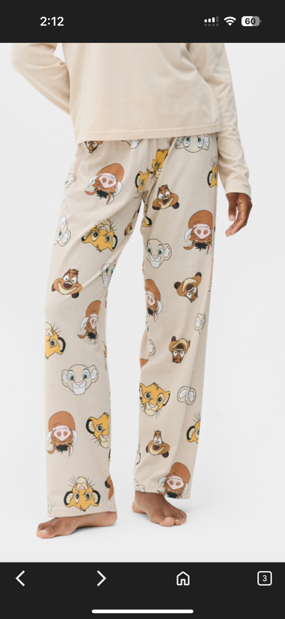 Lion King Oatmeal fluffy pjs Nightsuit