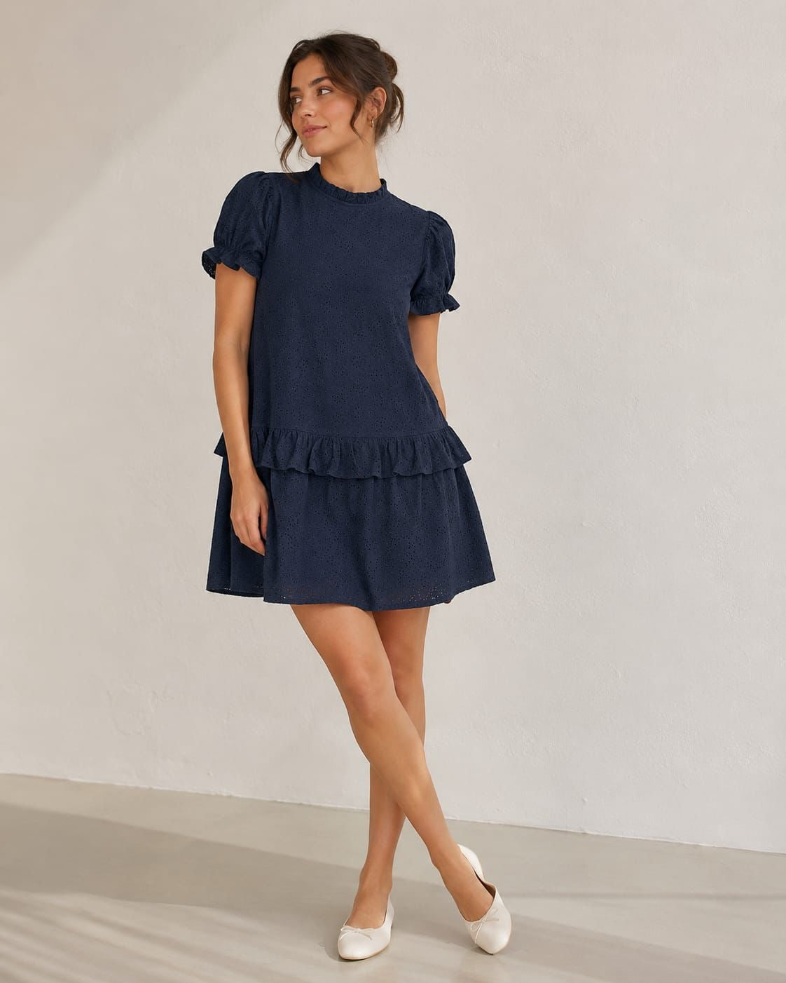 PLUS SIZE SCHIFFLI DRESS
