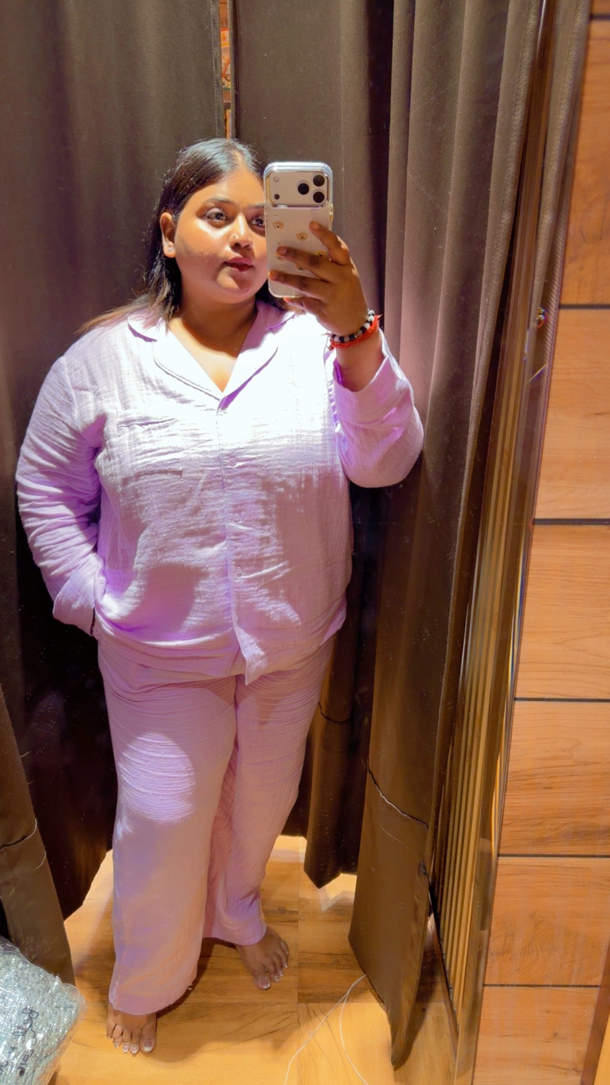 M&S Pure Cotton Dobby Muslin Pyjama Set