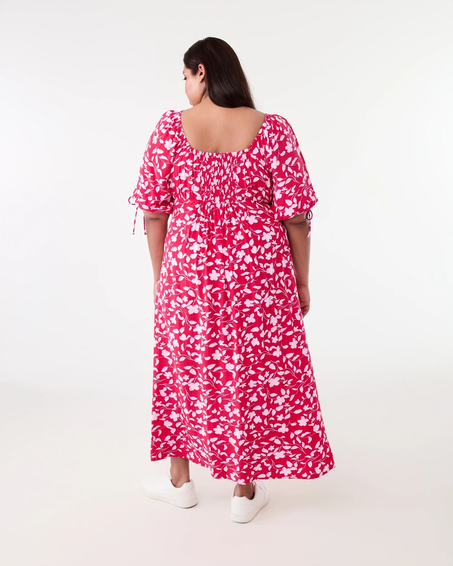 Curve  Square Neck Midi Dress