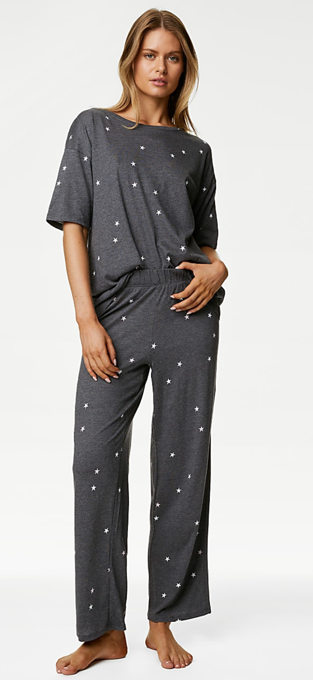 Star Print Pyjamas Set Nightsuit
