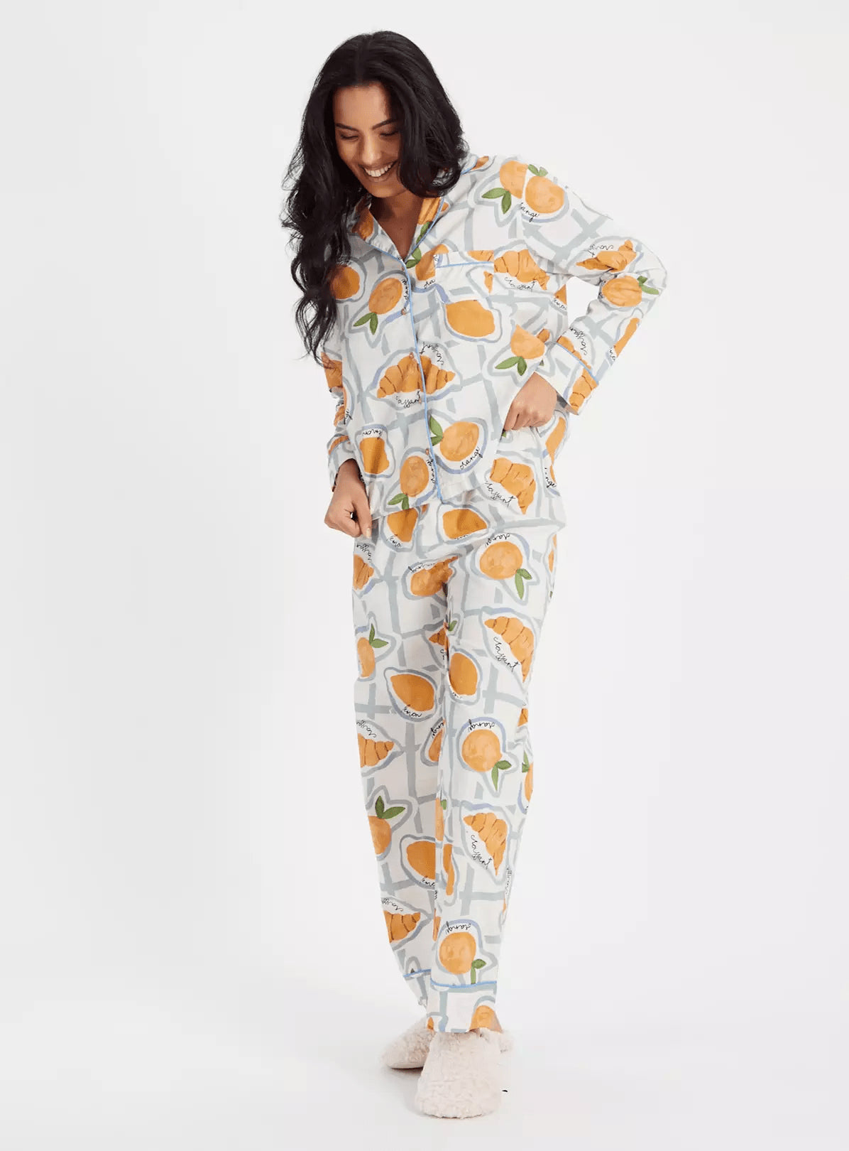 Croissant cotton pyjama set