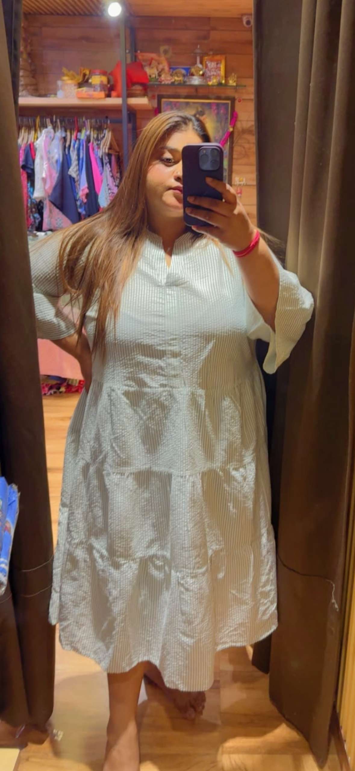 PLUS SIZE STRIPED DRESS