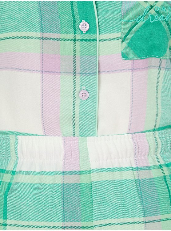 Green Checked Day Dreamer Long Sleeve Pyjamas