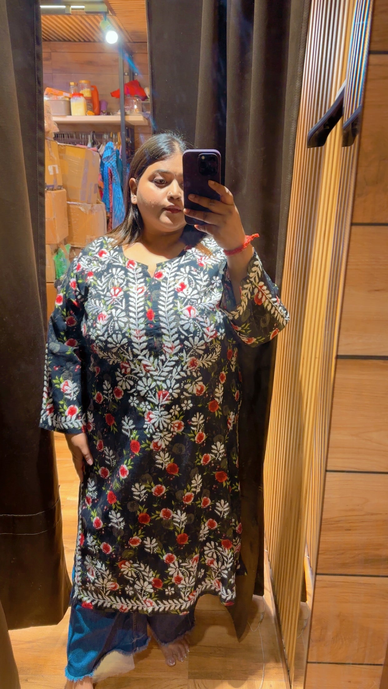 LONG CHIKANKARI KURTIS