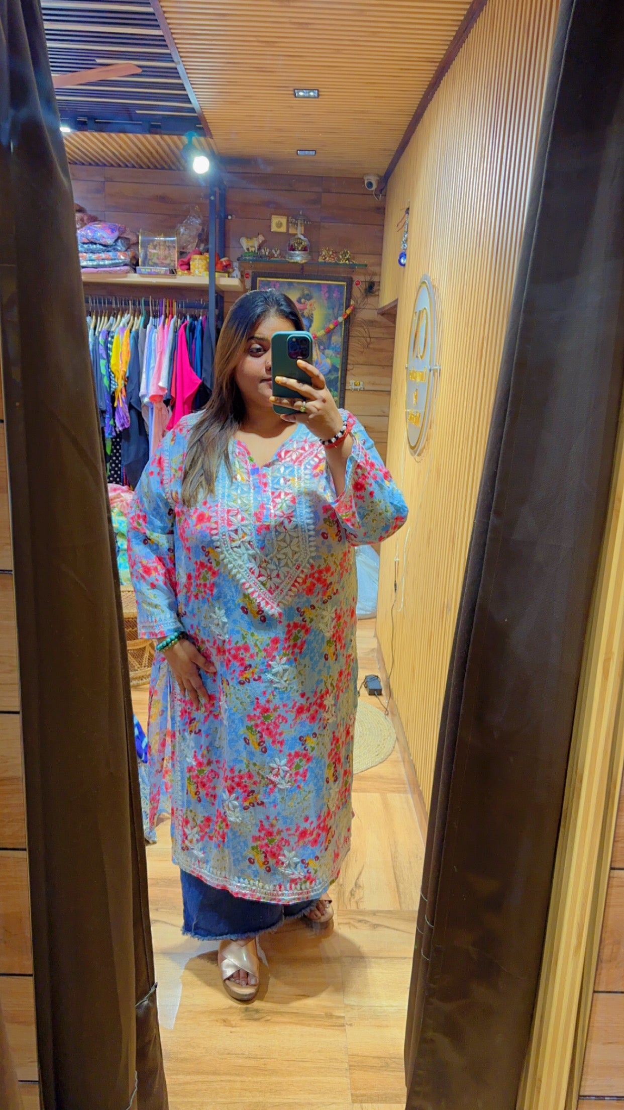 LONG CHIKANKARI KURTIS