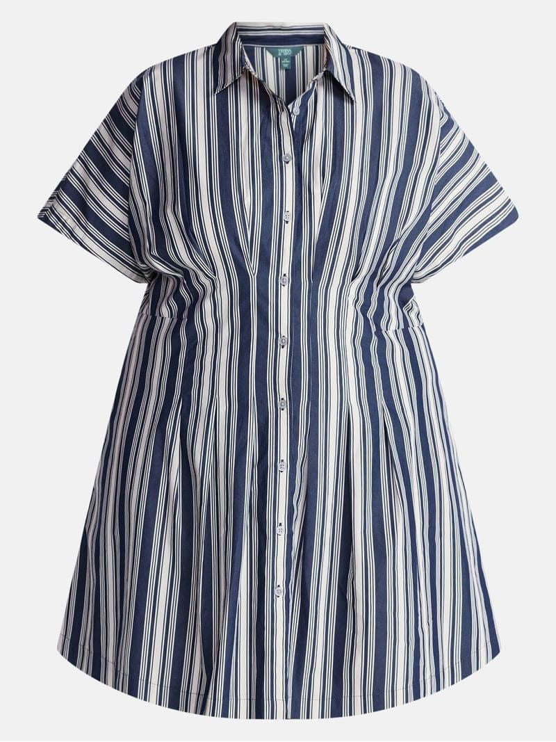 Plus Mini Fit And Flare Shirt Dress