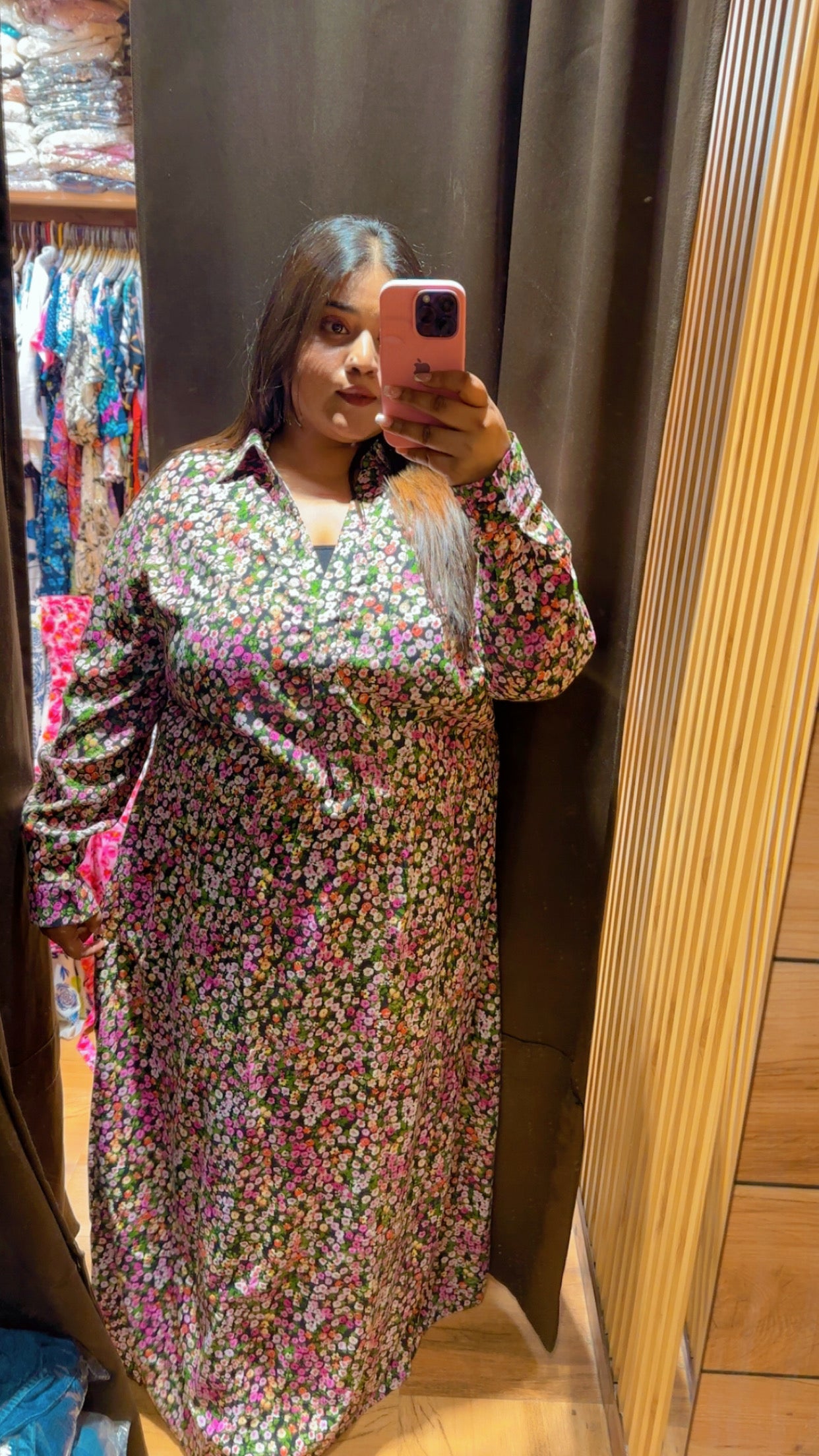 Cotton Printed long floral dress