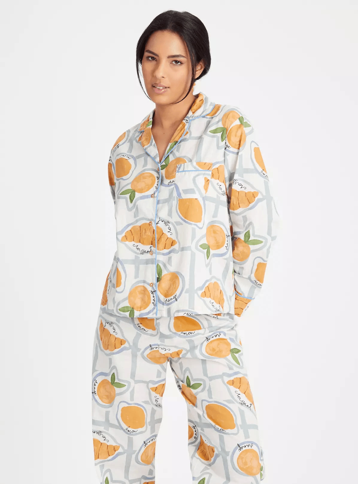 Croissant cotton pyjama set
