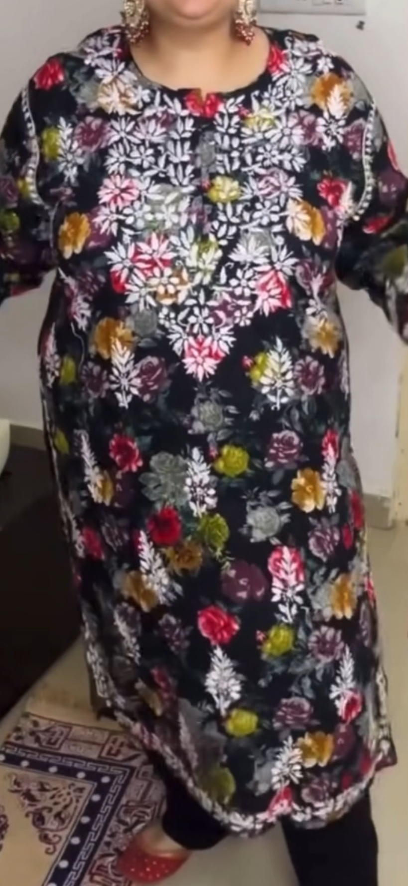 LONG CHIKANKARI KURTIS