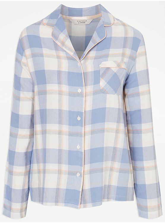 Blue Checked Shirt Pyjama Set