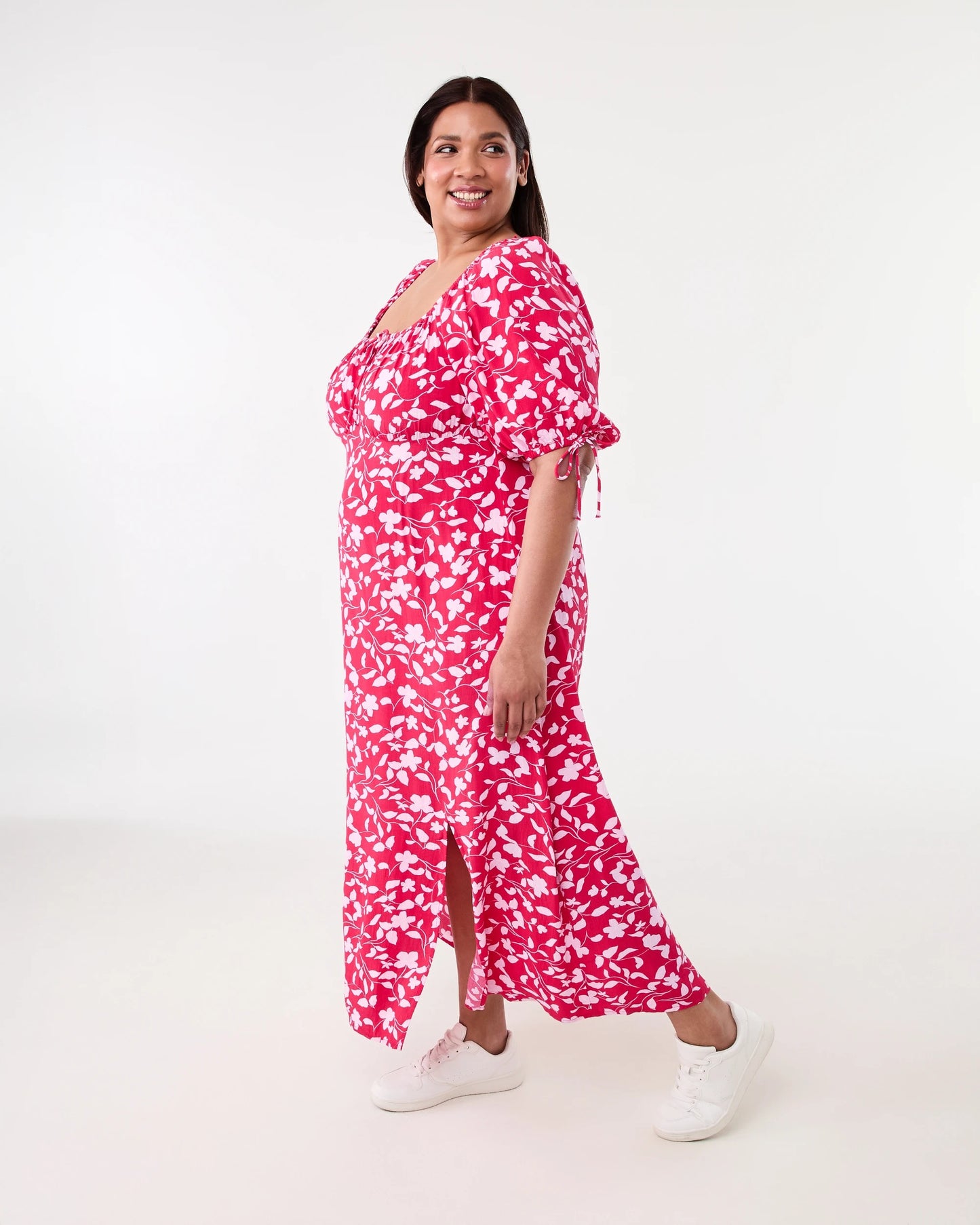Curve  Square Neck Midi Dress