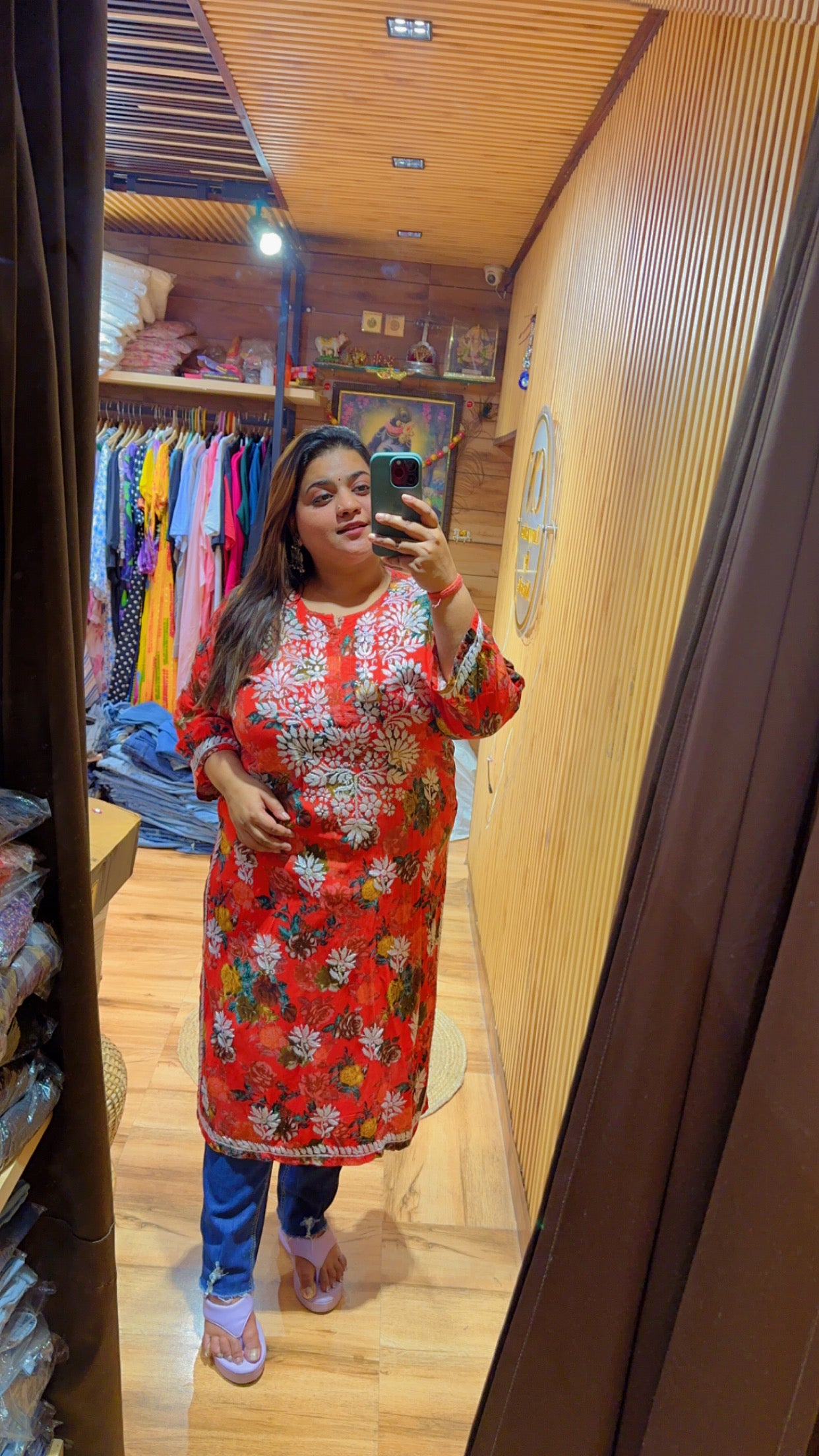 LONG CHIKANKARI KURTIS